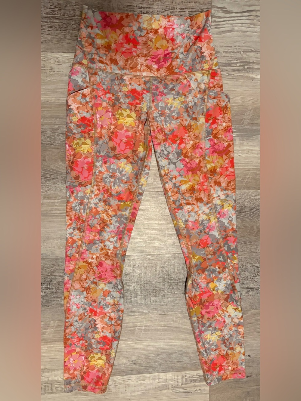 Lululemon Rare Align High Rise Pant 25" Pockets Inflorescence Multi EUC Size 4